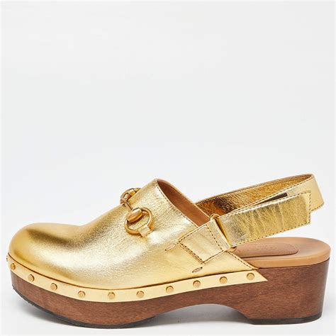 zoccolo amstel gucci|Gucci Amstel Horsebit Slingback Clogs .